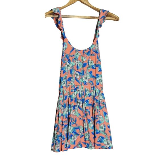 Free People Dresses & Skirts - Free People Floral Dear You Sundress With Ruffled Straps & Scoop Neck Size XS